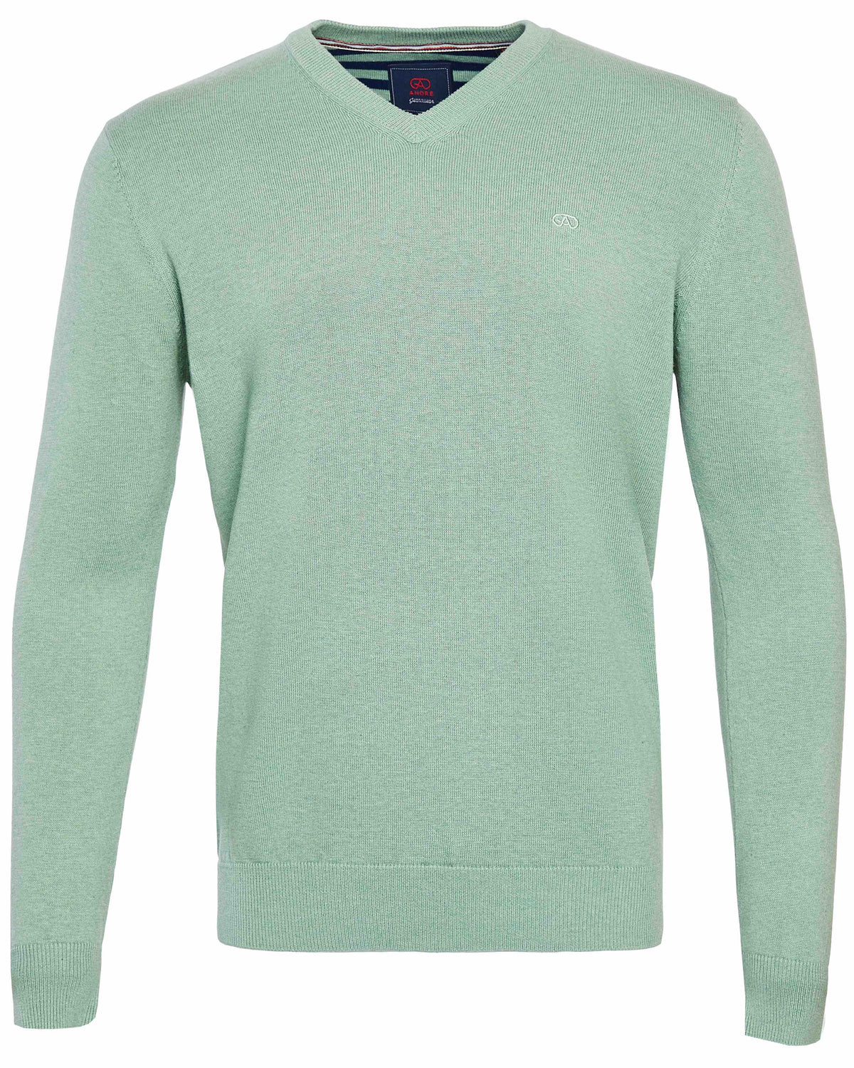 Andre 'Valencia' V-Neck Jumper - Sage Green