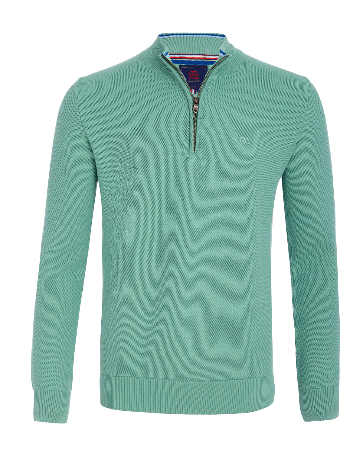 Andre Venice Zip Neck Knit - Green