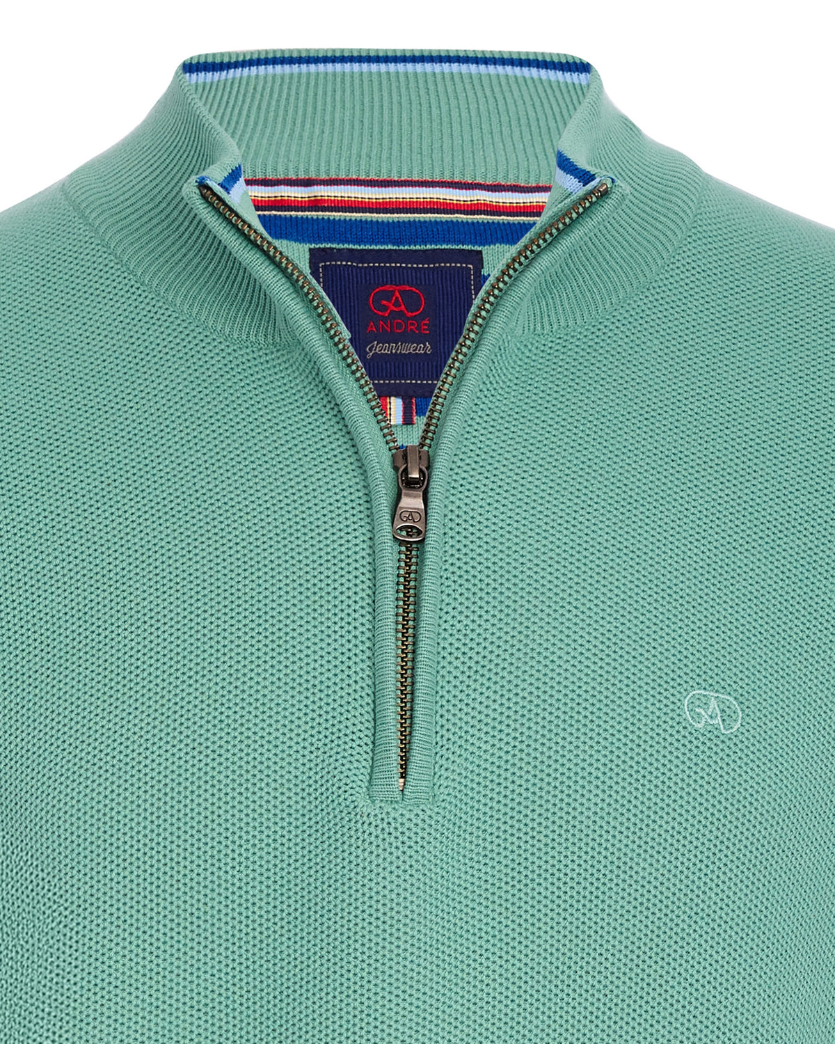Andre Venice Zip Neck Knit - Green
