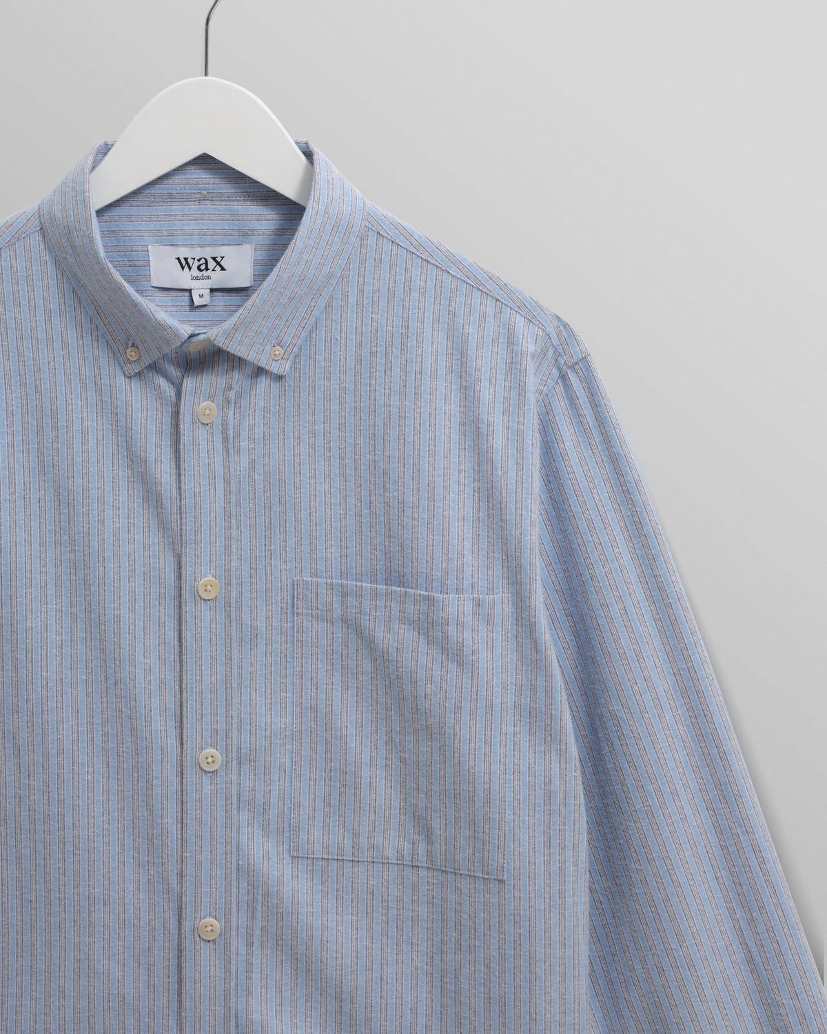 Wax London Abingdon Shirt Prep Stripe - Blue