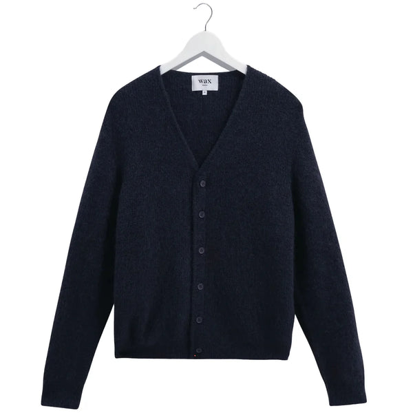 Wax London Alban Mohair Blend Cardigan - Navy