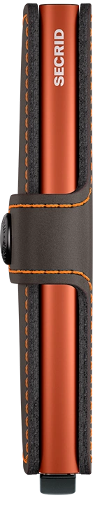 Secrid Miniwallet - Matte Truffle & Orange