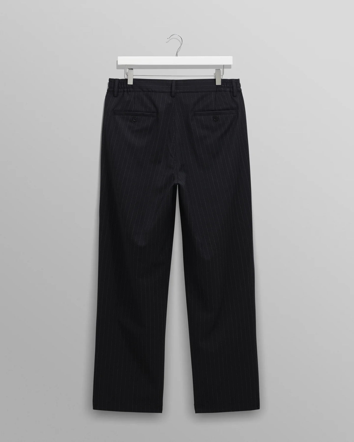 Wax London Bayham Trouser Wool Blend Pinstripe - Navy