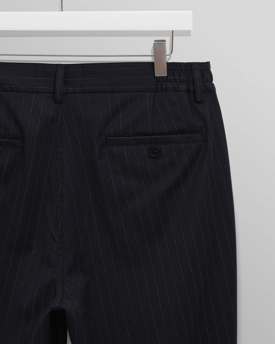 Wax London Bayham Wool-Blend Pinstripe Trousers - Navy