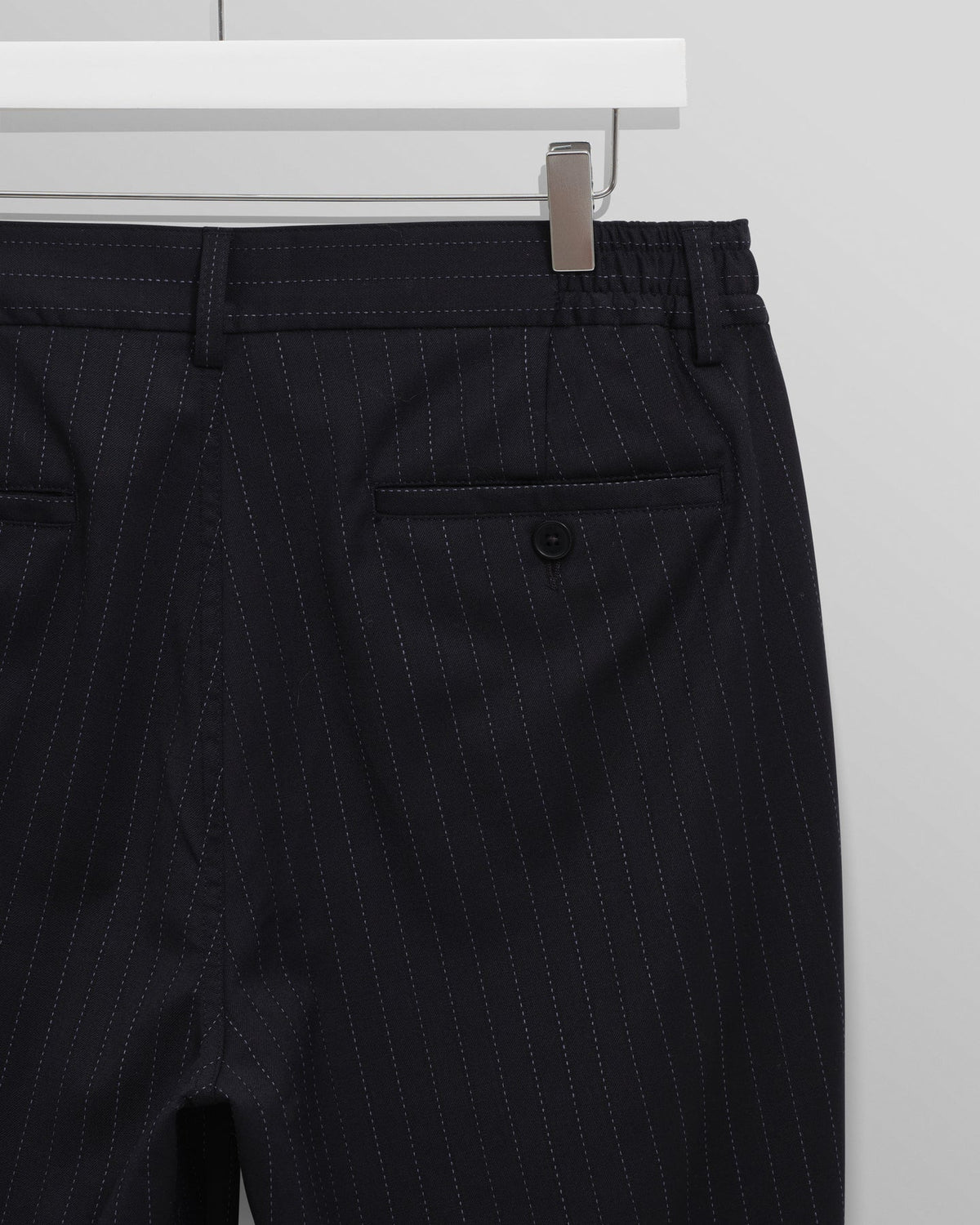 Wax London Bayham Trouser Wool Blend Pinstripe - Navy