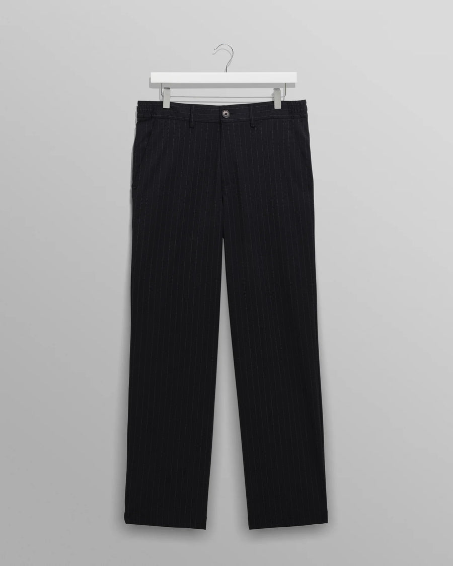 Wax London Bayham Wool-Blend Pinstripe Trousers - Navy