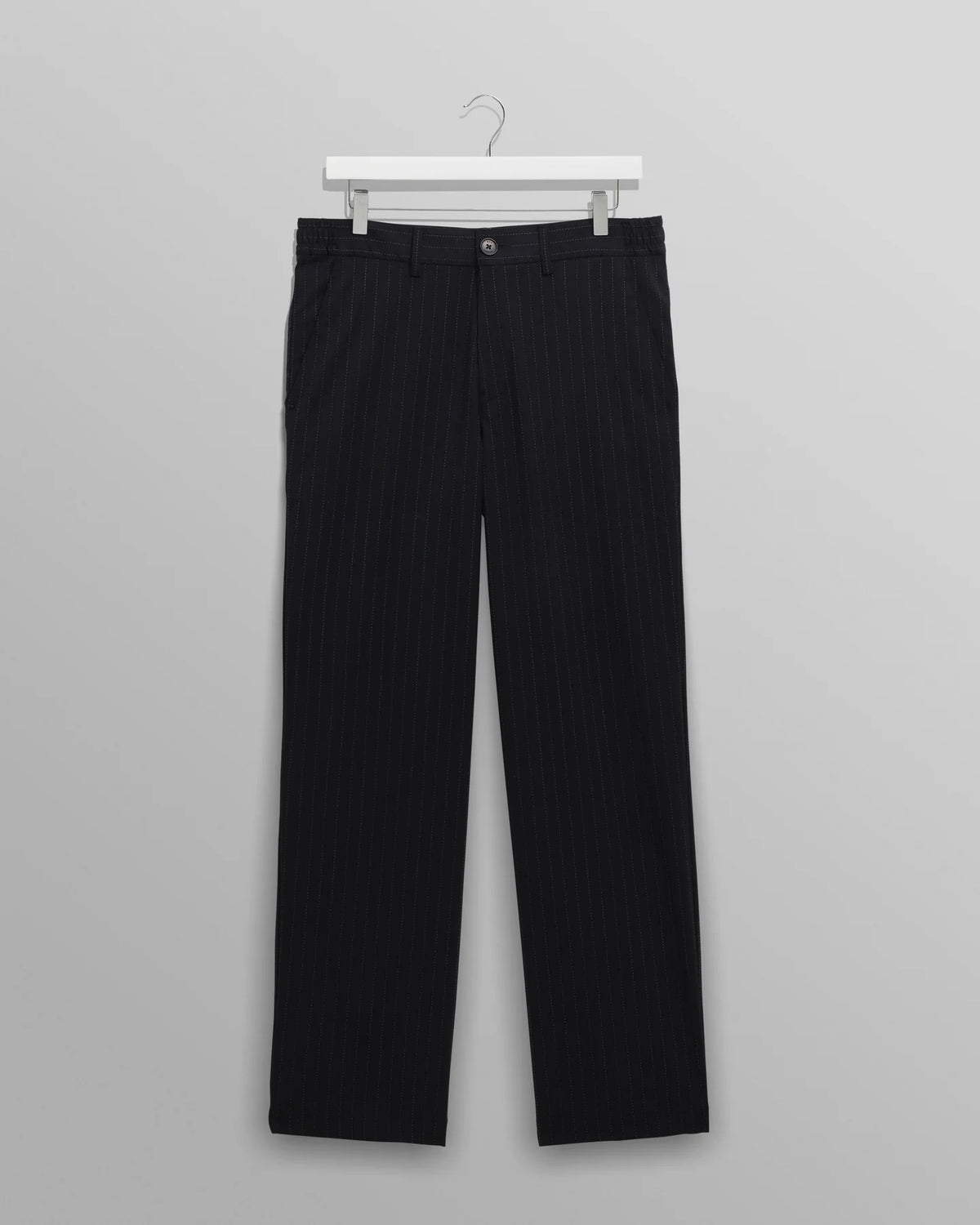 Wax London Bayham Trouser Wool Blend Pinstripe - Navy