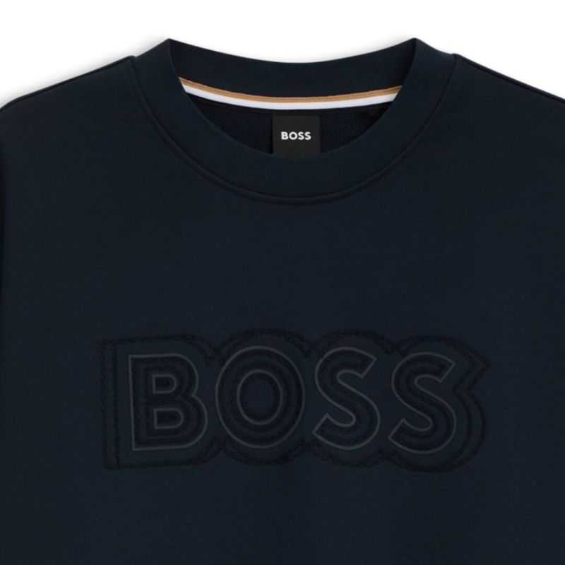 Boss Soleri Crew Neck Sweatshirt - Navy