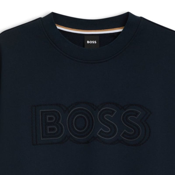 Boss Soleri Crew Neck Sweatshirt - Navy