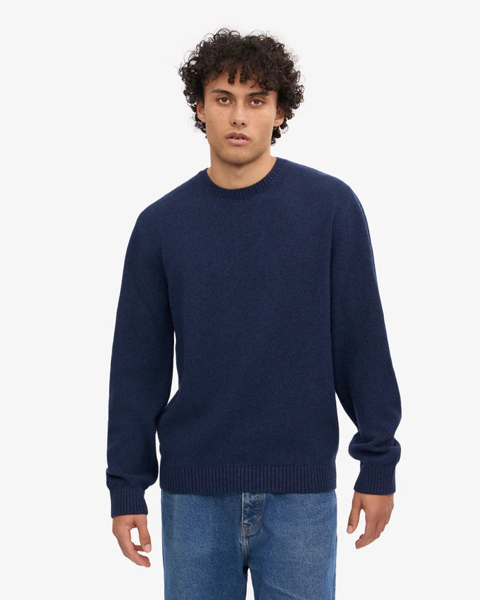 Colorful Standard Classic Merino Wool Crew - Marine Blue Blue