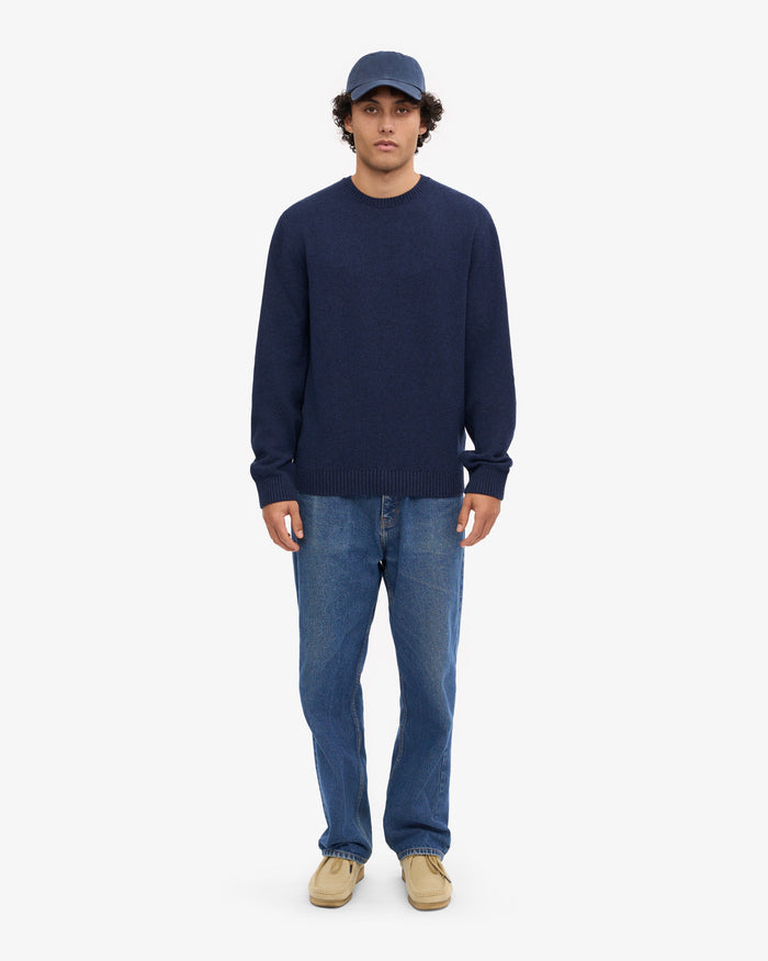 Colorful Standard Classic Merino Wool Crew - Marine Blue Blue
