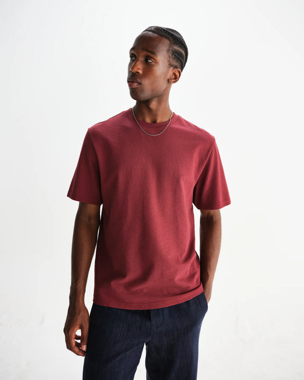 Wax London Dean T-Shirt Jolt - Burgundy