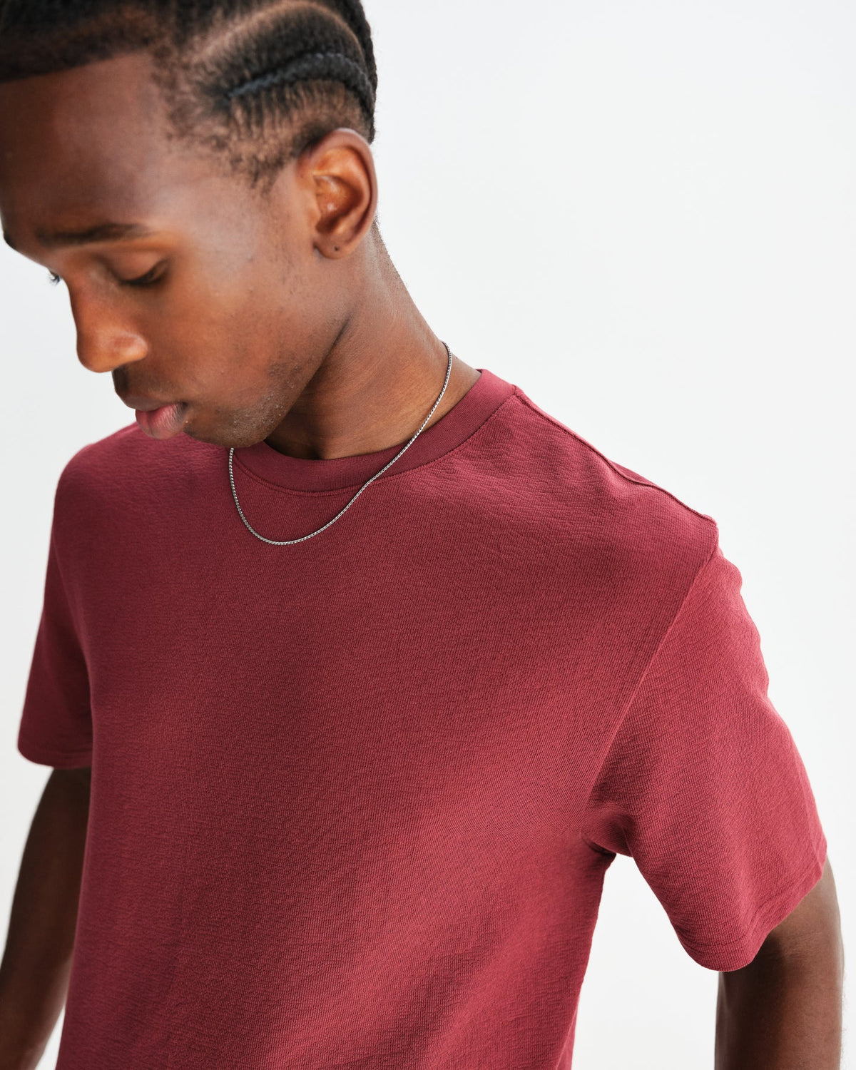 Wax London Dean T-Shirt Jolt - Burgundy