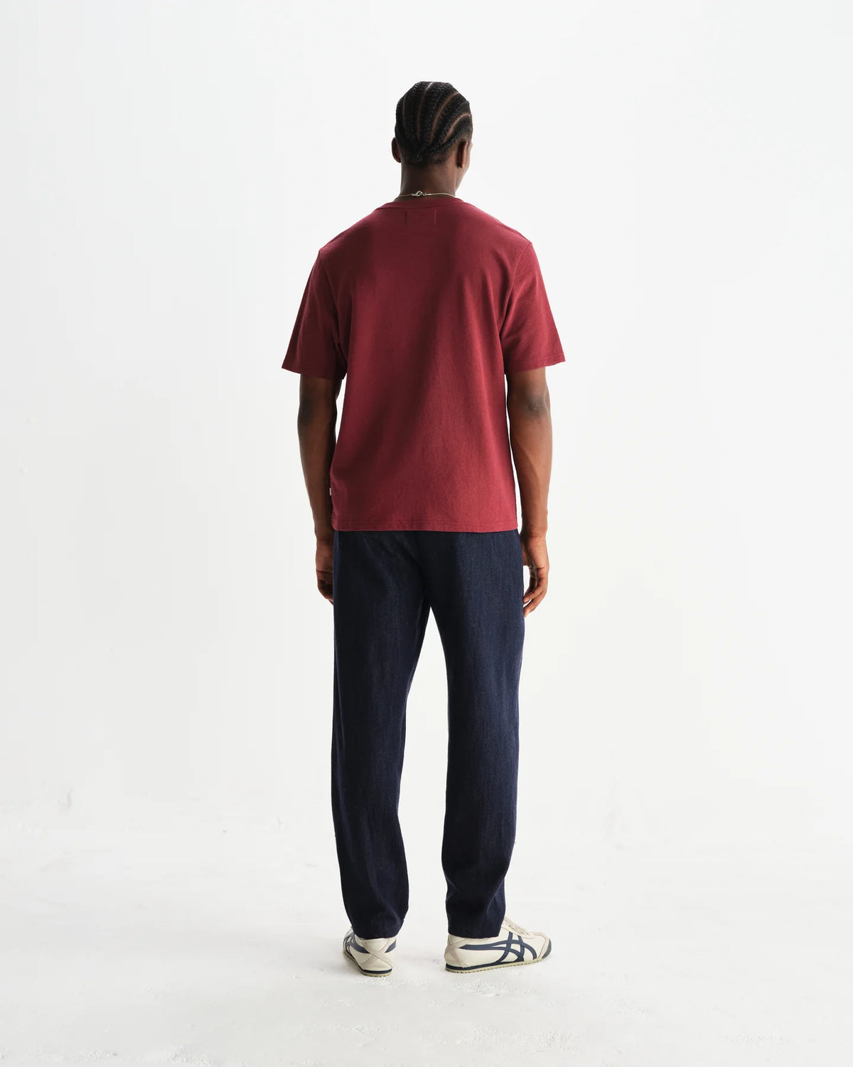 Wax London Dean T-Shirt Jolt - Burgundy