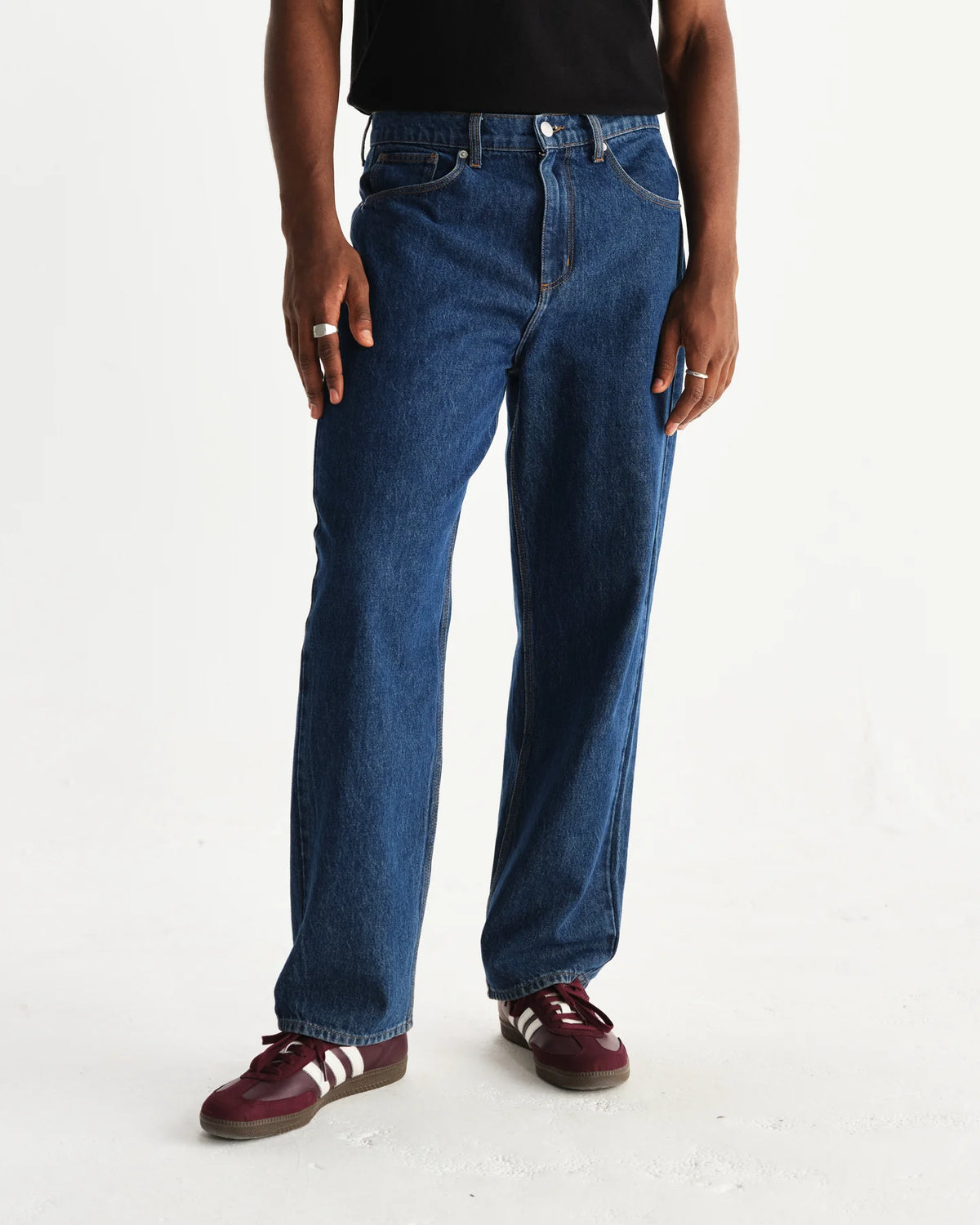 Wax London Felix Loose Fit Jean Vintage Denim 90s Wash - Blue