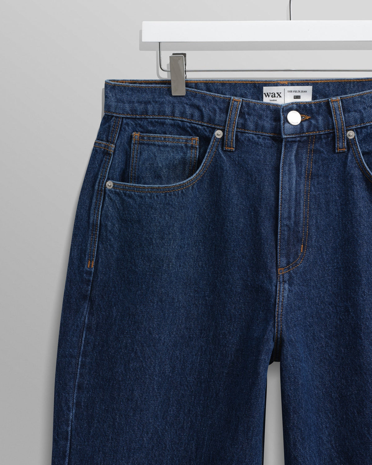 Wax London Felix Loose Fit Jean Vintage Denim 90s Wash - Blue