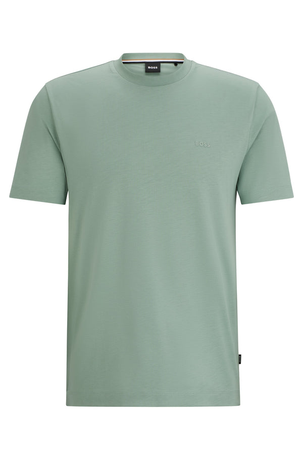 Boss rubber-print logo Cotton-jersey T-shirt - Green