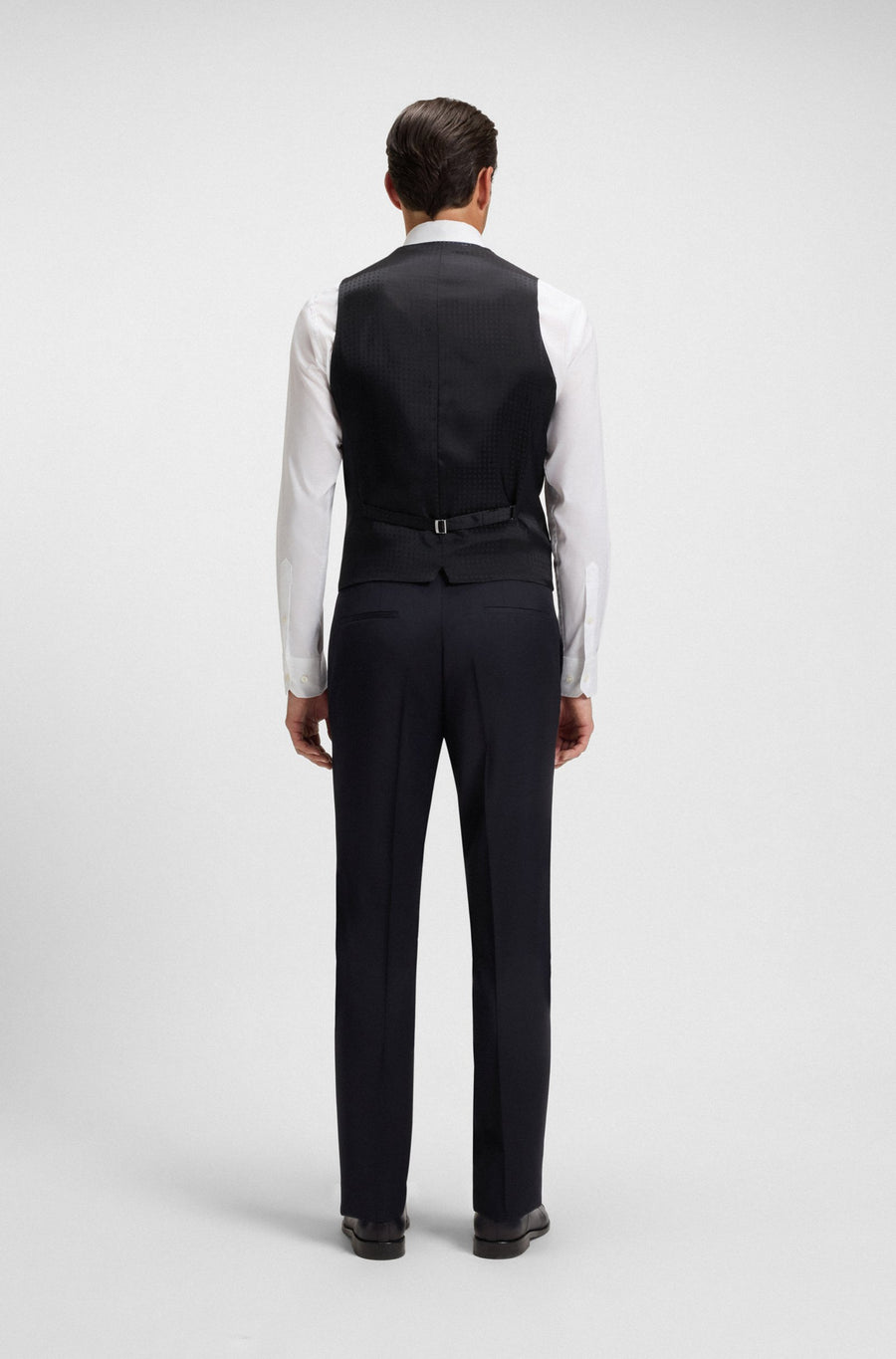 BOSS Slim Fit Virgin Wool Serge Waistcoat – Blue