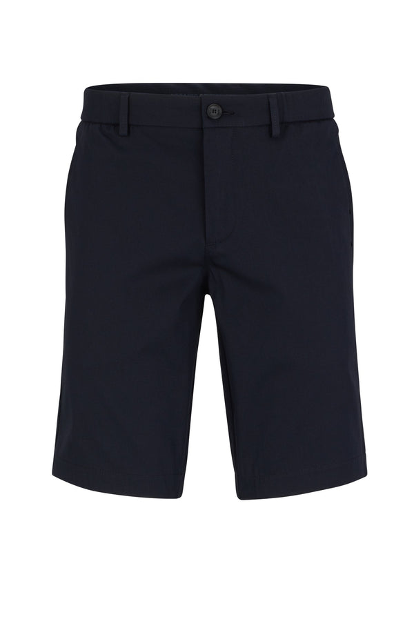Boss Organic Cotton Slim-Fit Shorts - Navy