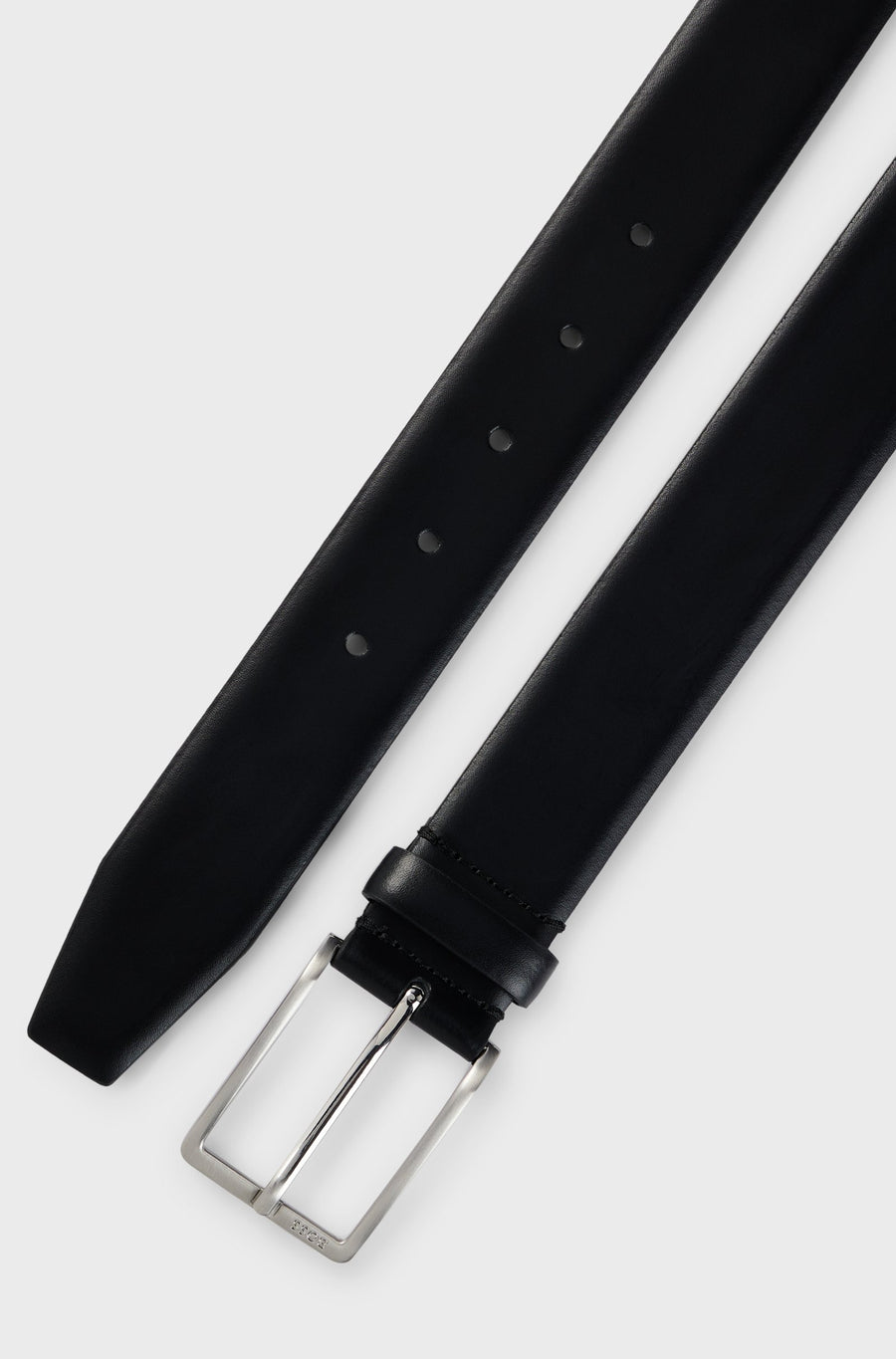 BOSS Erman Italian Leather 3.5cm Belt – Black