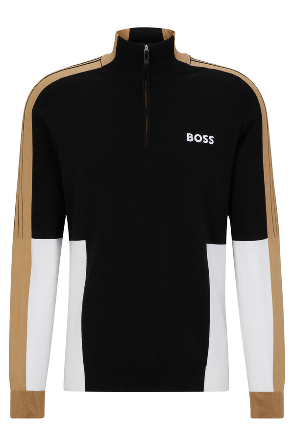 Hugo Boss 'Zolkar' Half Zip Sweatshirt - Black