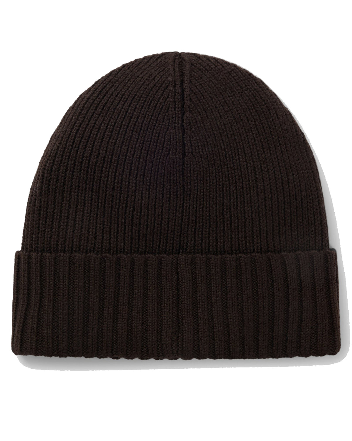 BOSS Virgin Wool Rib-Knit Beanie – Brown