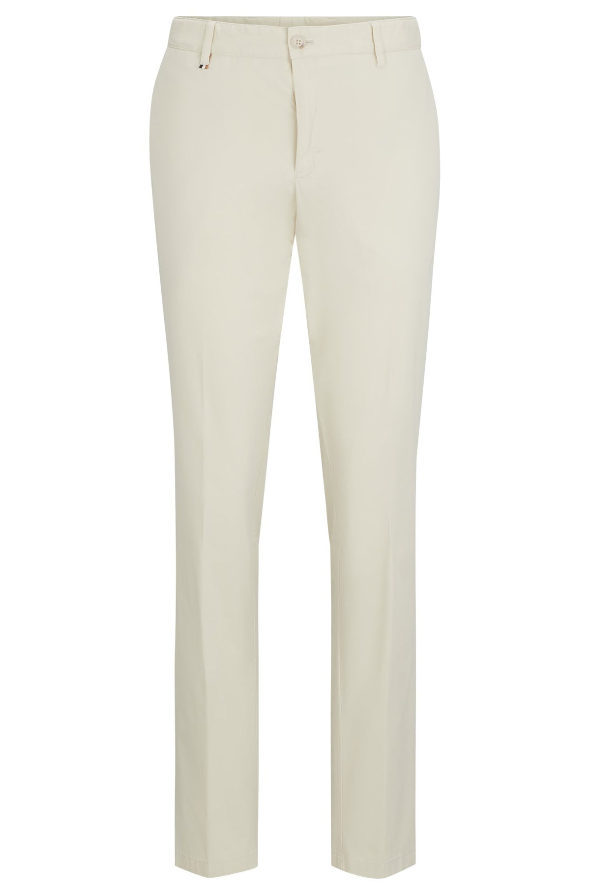 Boss Stretch Cotton Slim-Fit Trousers - White