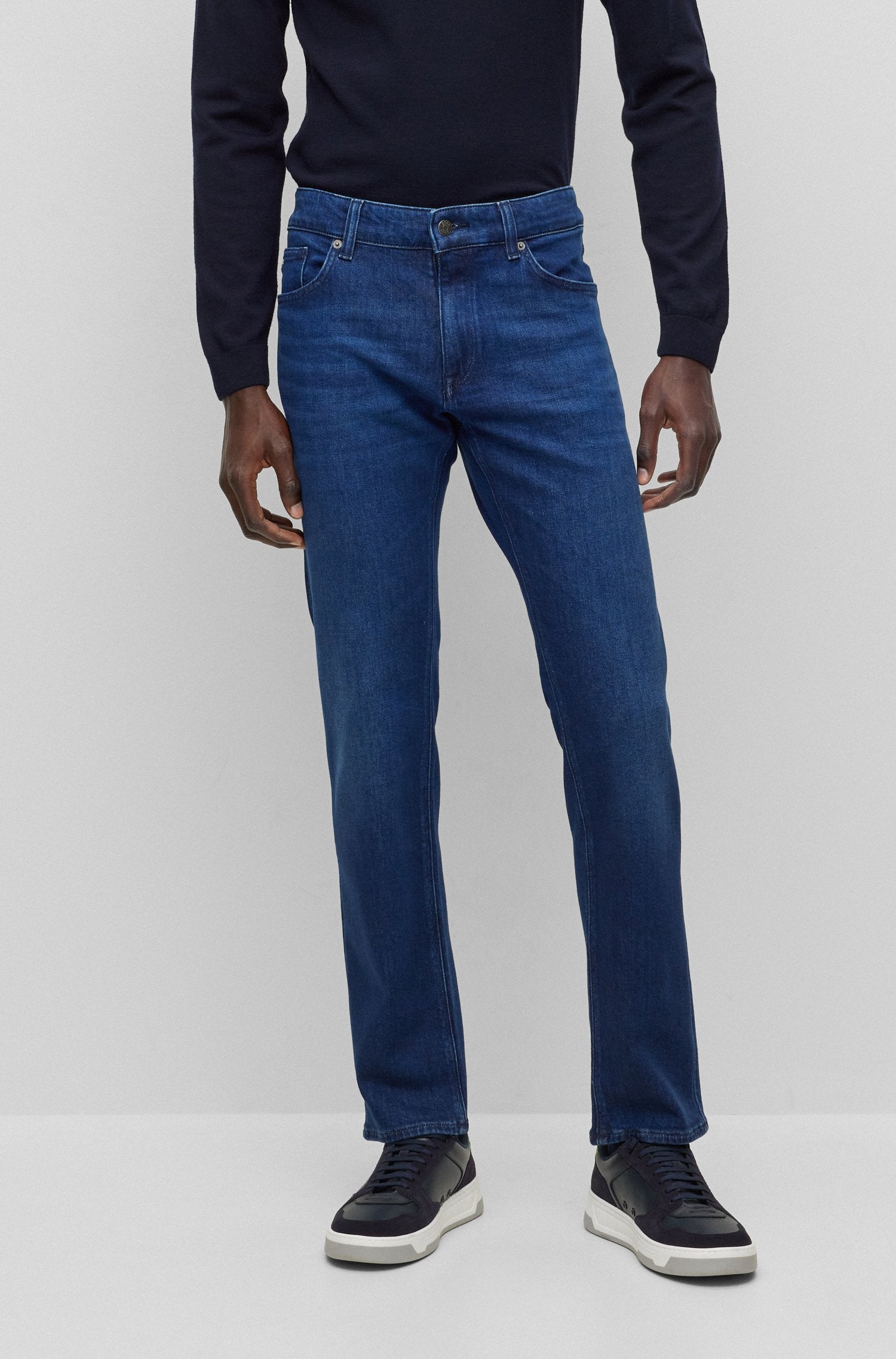 BOSS Regular-fit jeans black Coolmax® denim
