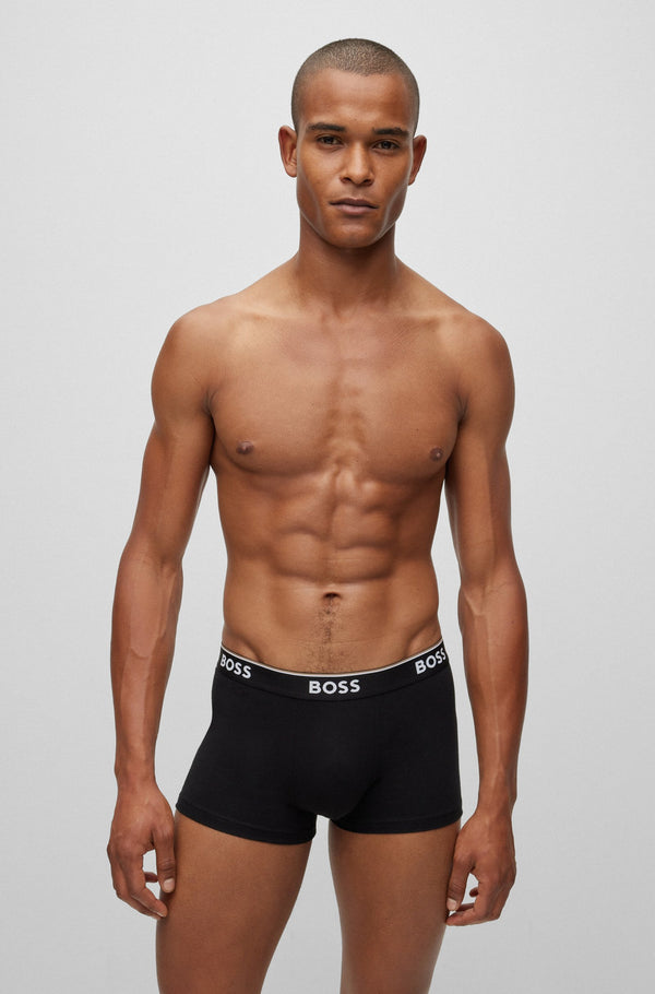 Hugo Boss Three-Pack Stretch Cotton Boxers - Black