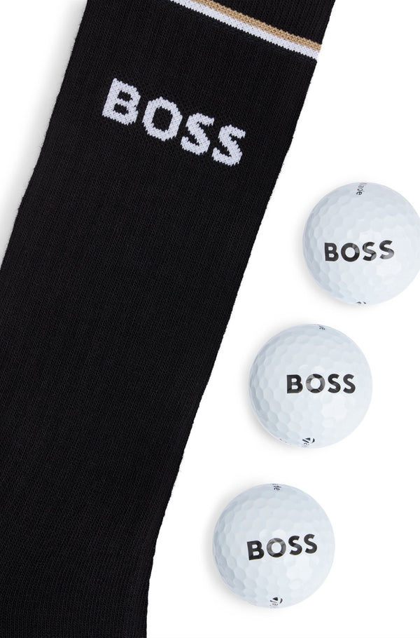 Boss Sock and Golf Ball Giftset - Black