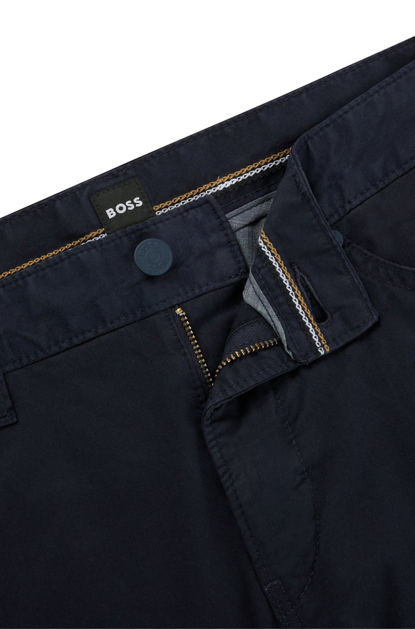 Boss Lightweight Satin Stretch Denim Slim-Fit Jeans - Navy