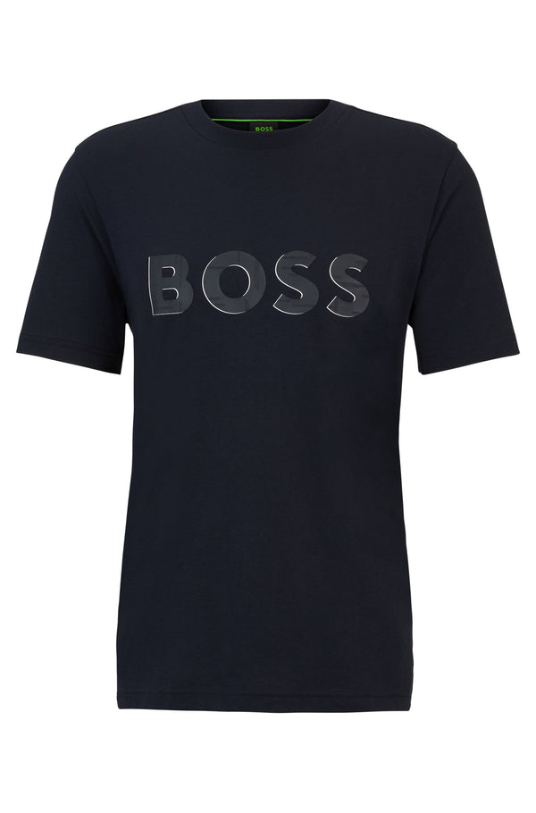 Hugo Boss Large Contrast Logo T-Shirt - Navy