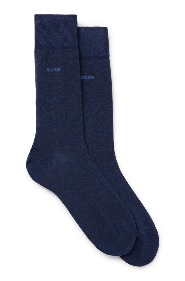 Boss Regular-Length Two-Pack Stretch Cotton Socks - Blue