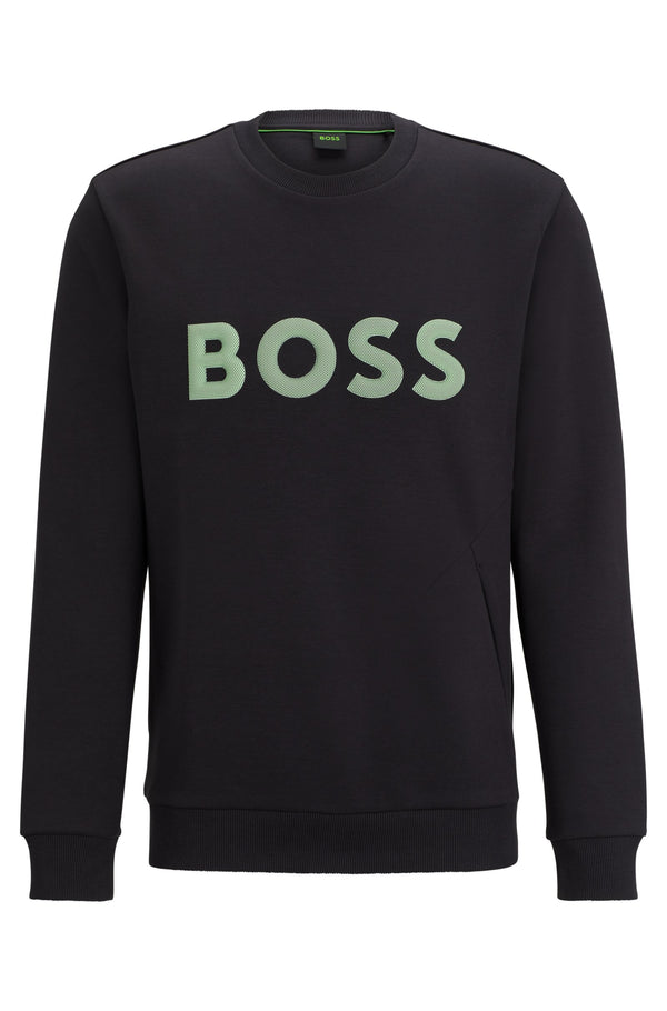 Boss 3D Logo Cotton-Blend Sweatshirt - Grey