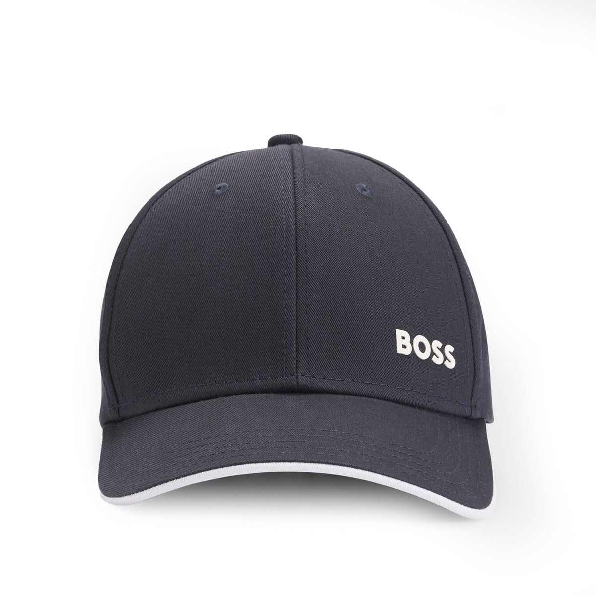 Boss Logo-print cap in cotton twill - Blue