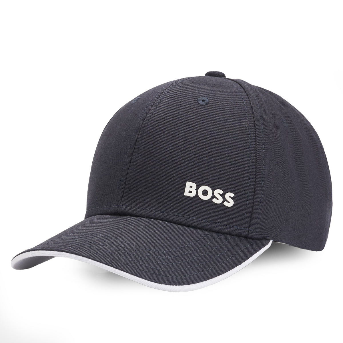 Boss Logo-print cap in cotton twill - Blue