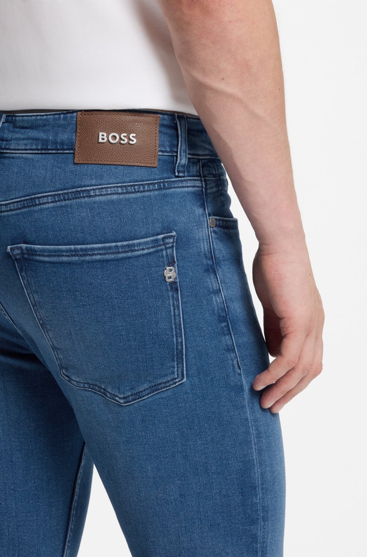 Boss Slim-fit jeans in super-soft stretch denim - Blue