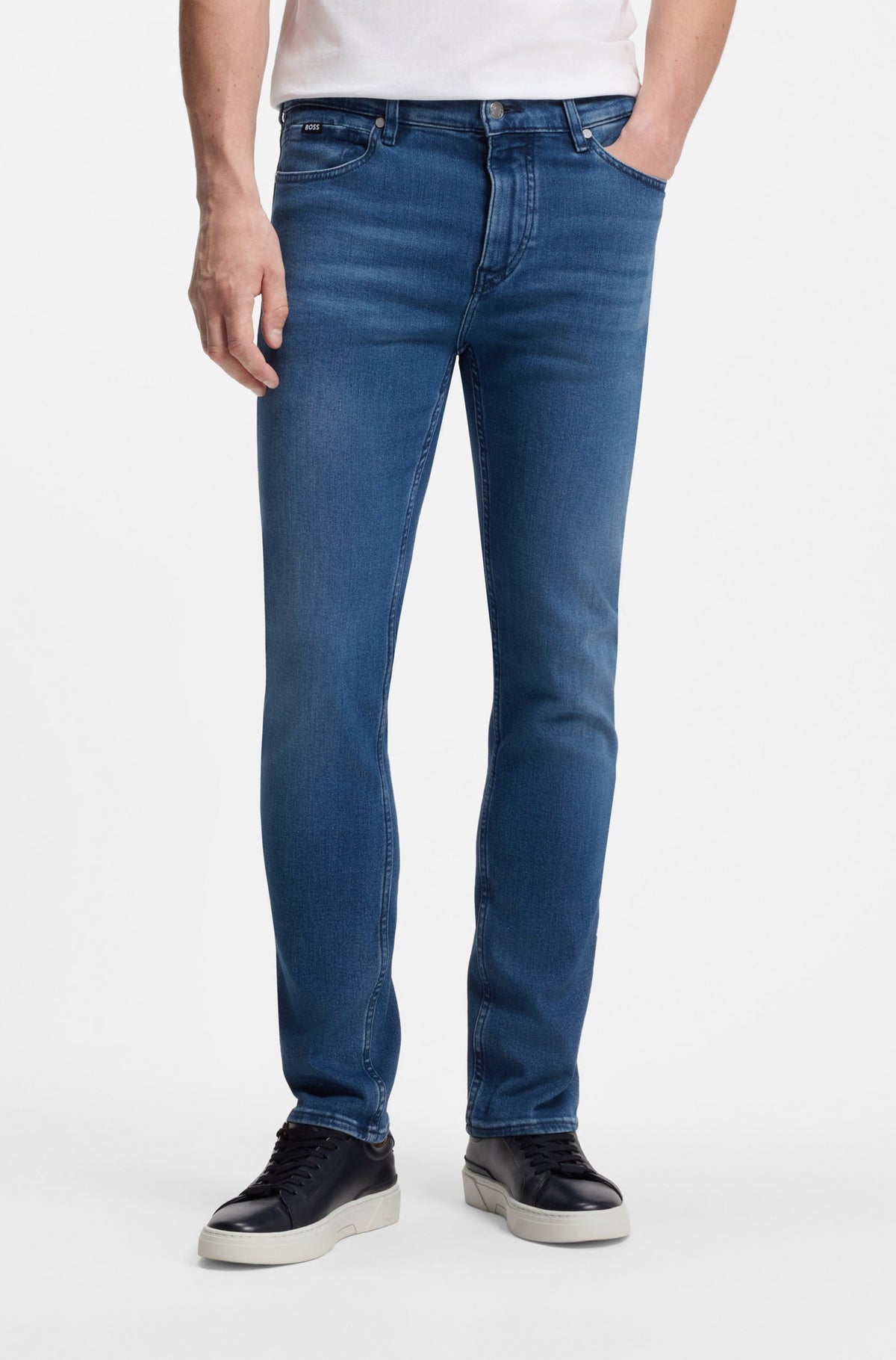 Boss Slim-fit jeans in super-soft stretch denim - Blue