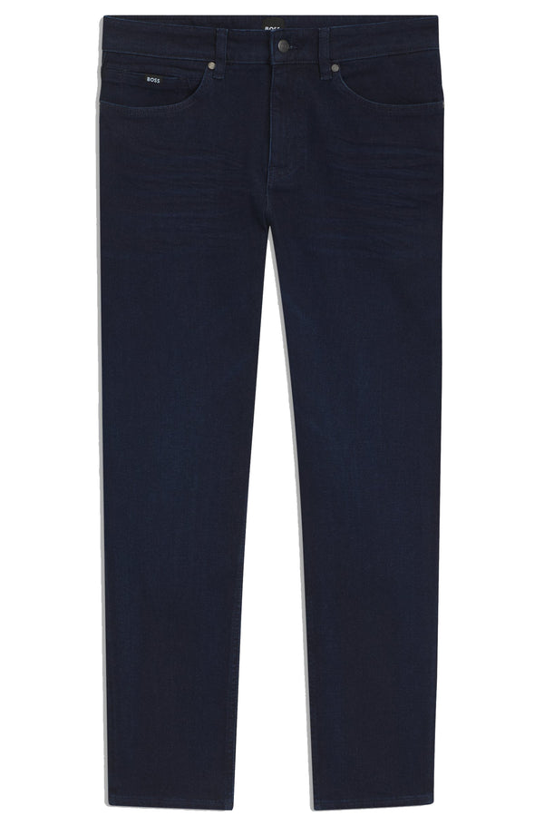 Boss Slim-fit jeans in dark-blue stretch denim - Navy