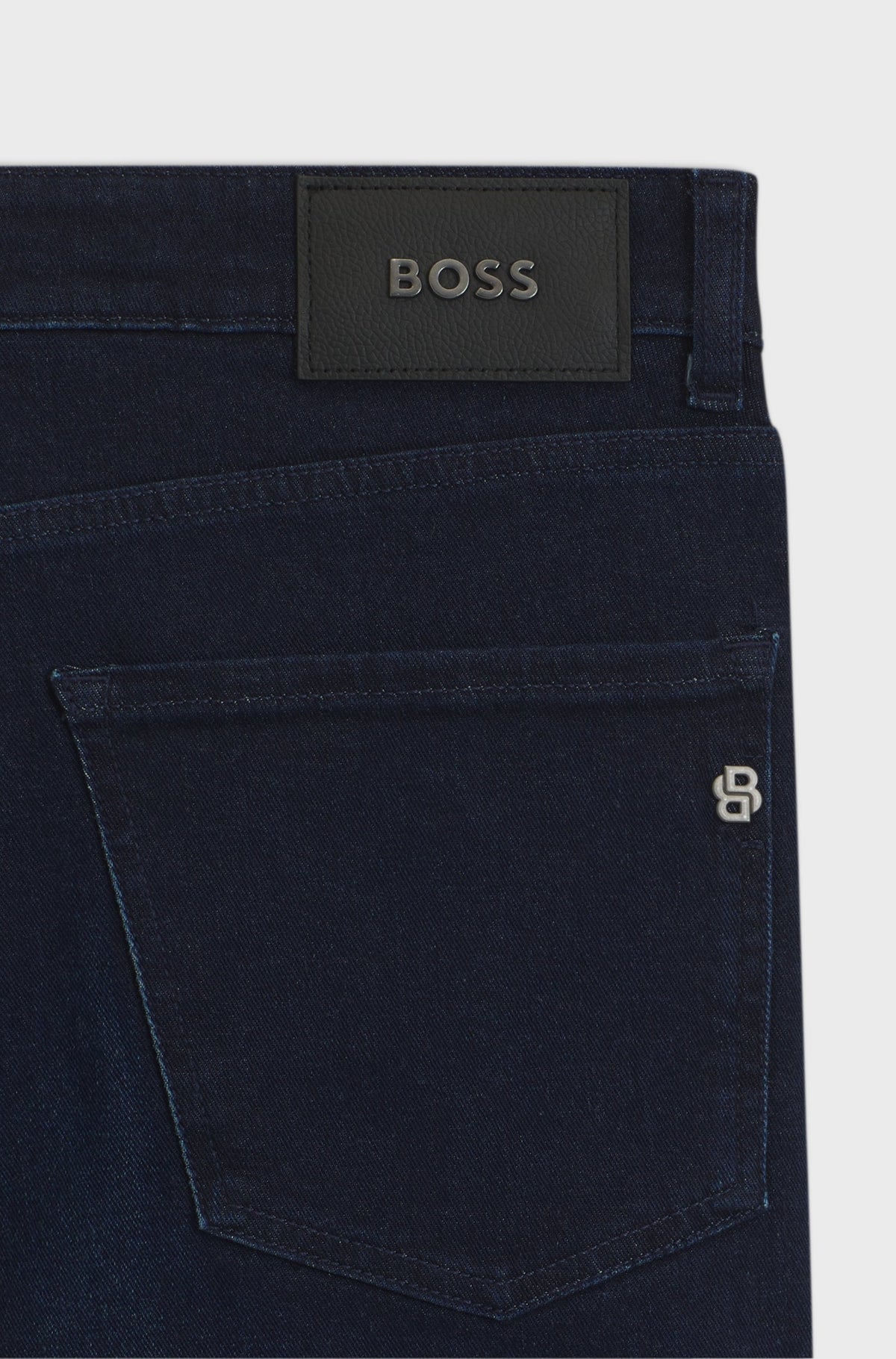 Boss Slim-fit jeans in dark-blue stretch denim - Navy