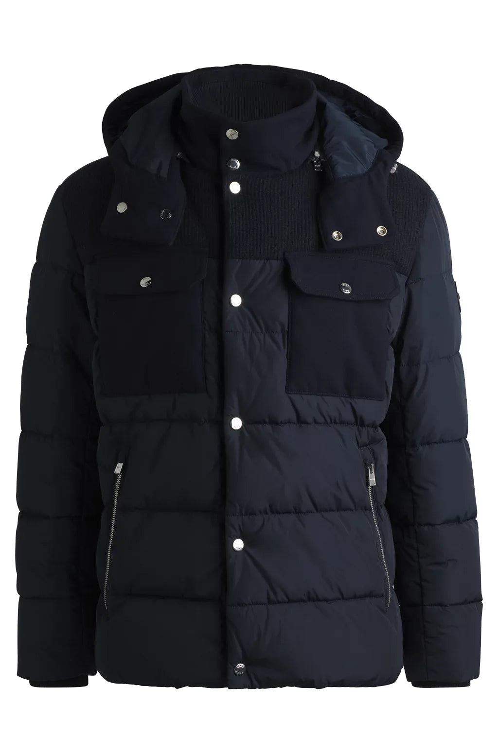 Boss Water-Repellent Regular-Fit Jacket in Mixed Materials - Blue