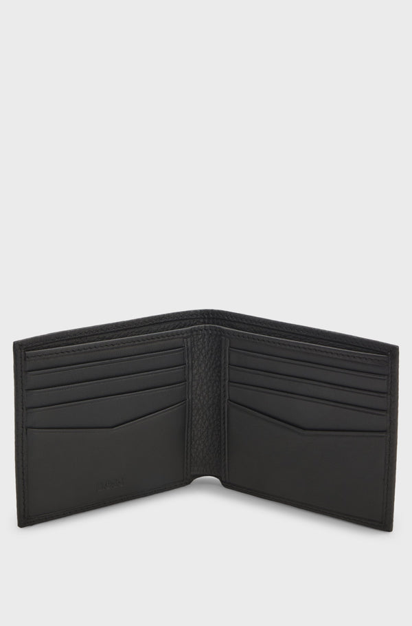 BOSS Crosstown Grained Leather Wallet – Black