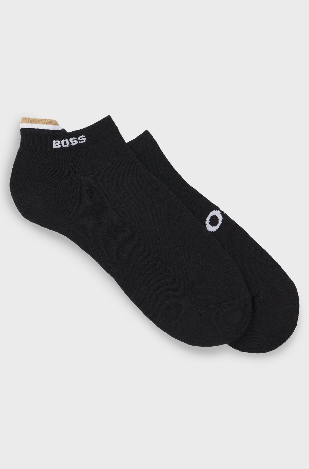 Boss Two-pack of ankle socks with logo details - Black
