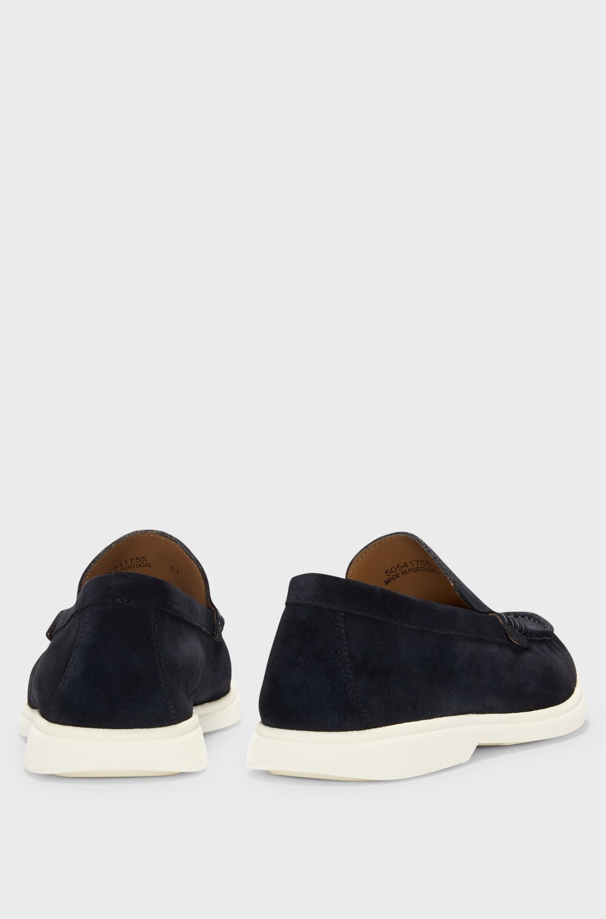 Boss Suede loafers with contrast outsole - Blue