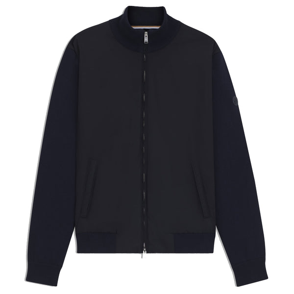 Boss Regular-fit hybrid jacket with Double B monogram - Navy
