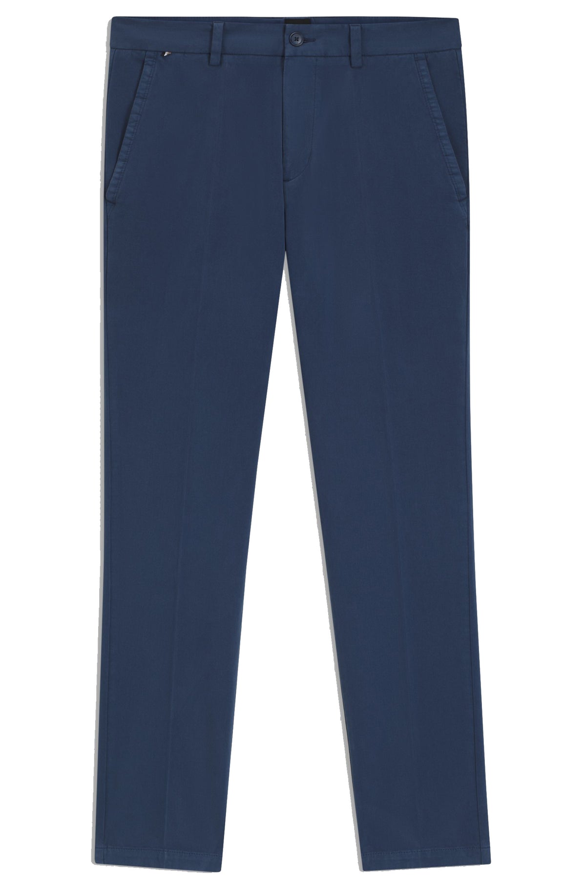 Boss Slim-fit trousers in stretch-cotton twill - Blue