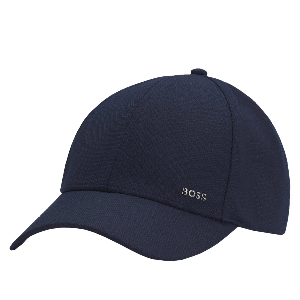 Boss  Knitted-piqué cap with logo patch - Navy