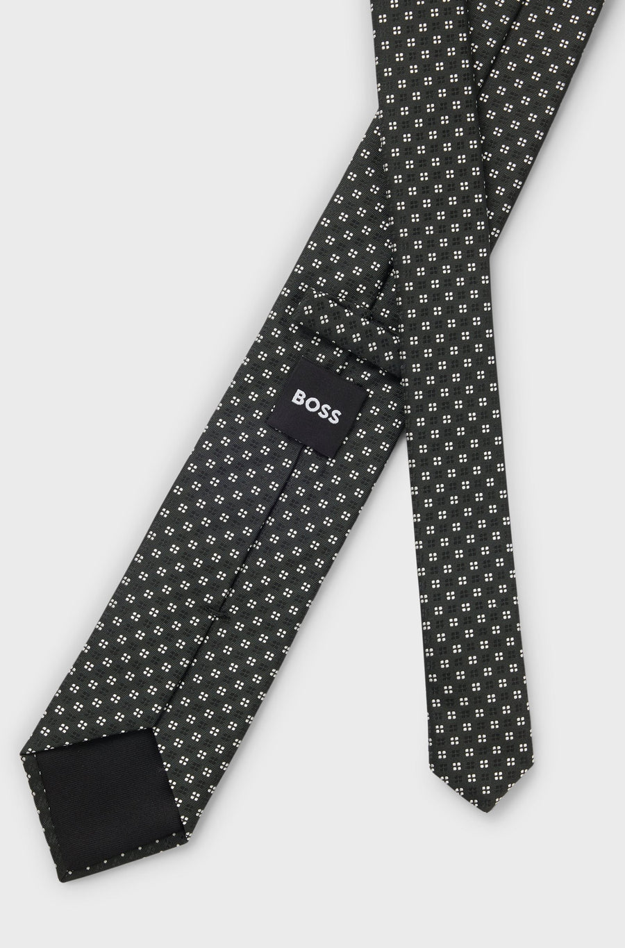 BOSS Silk-Blend Jacquard Tie – Grey