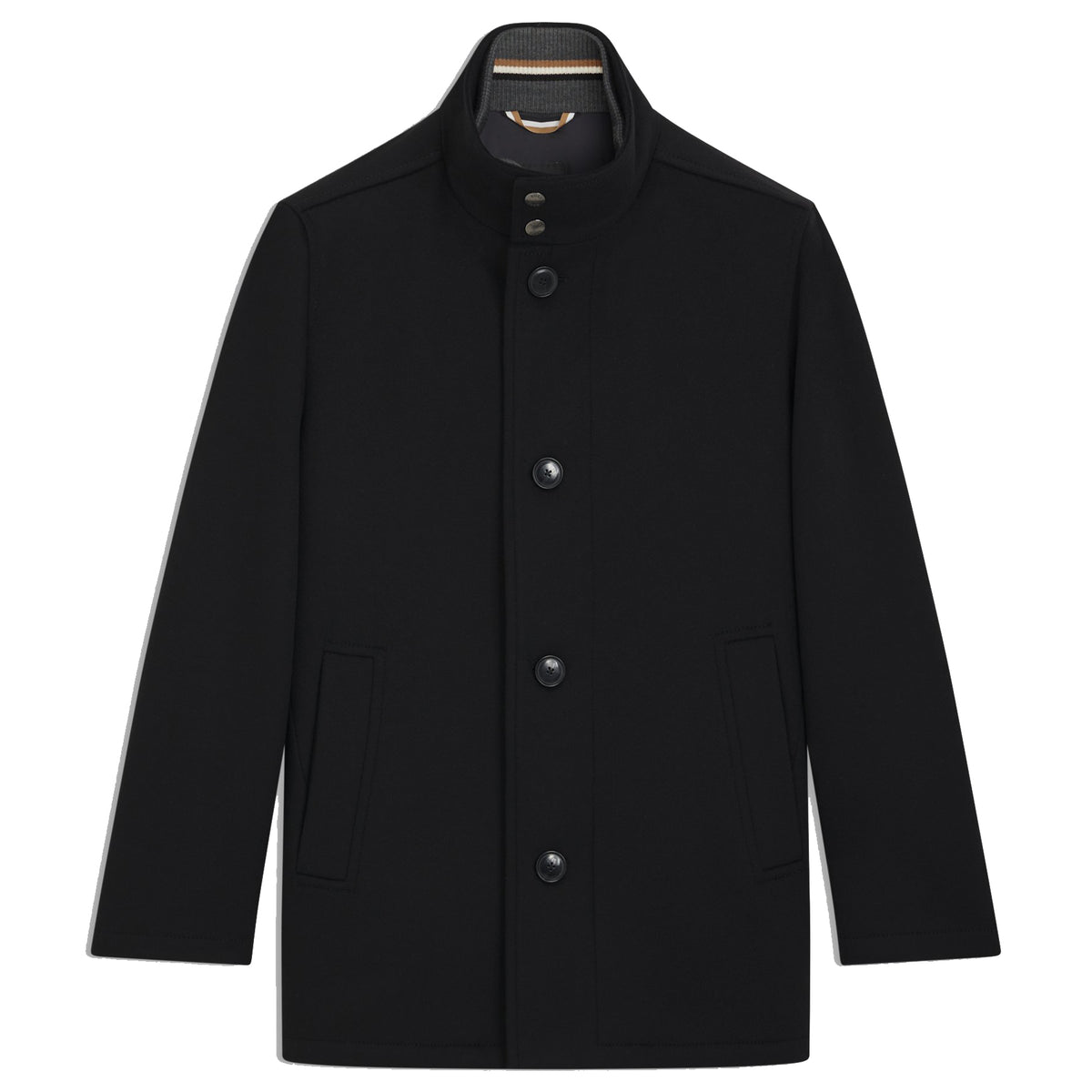 Boss Relaxed-fit coat in wool and cashmere - Black