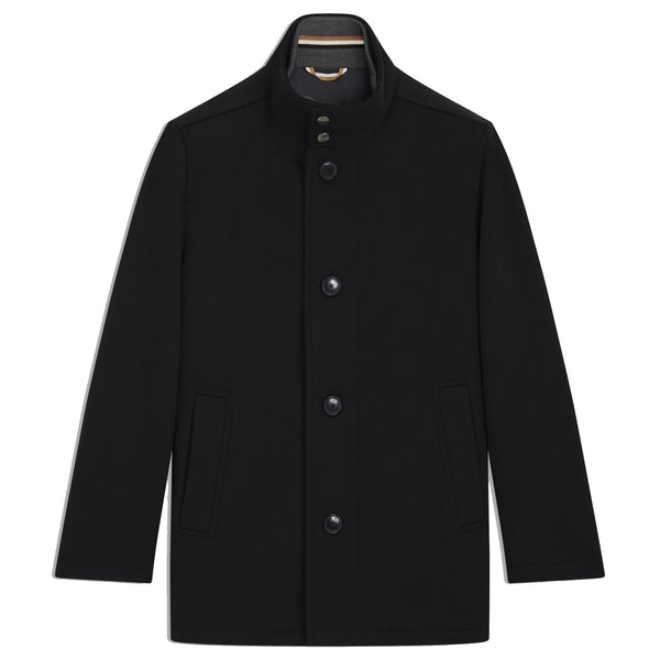 Boss Relaxed-fit coat in wool and cashmere - Black